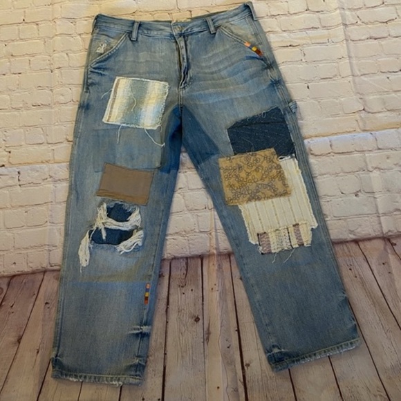We The Free Pants - We the Free People Patchwork Carpenter Jeans SZ29